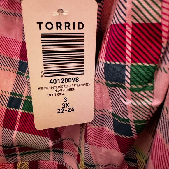 torrid Dresses & Skirts - Torrid Pink Plaid Dress with Ruffle Straps